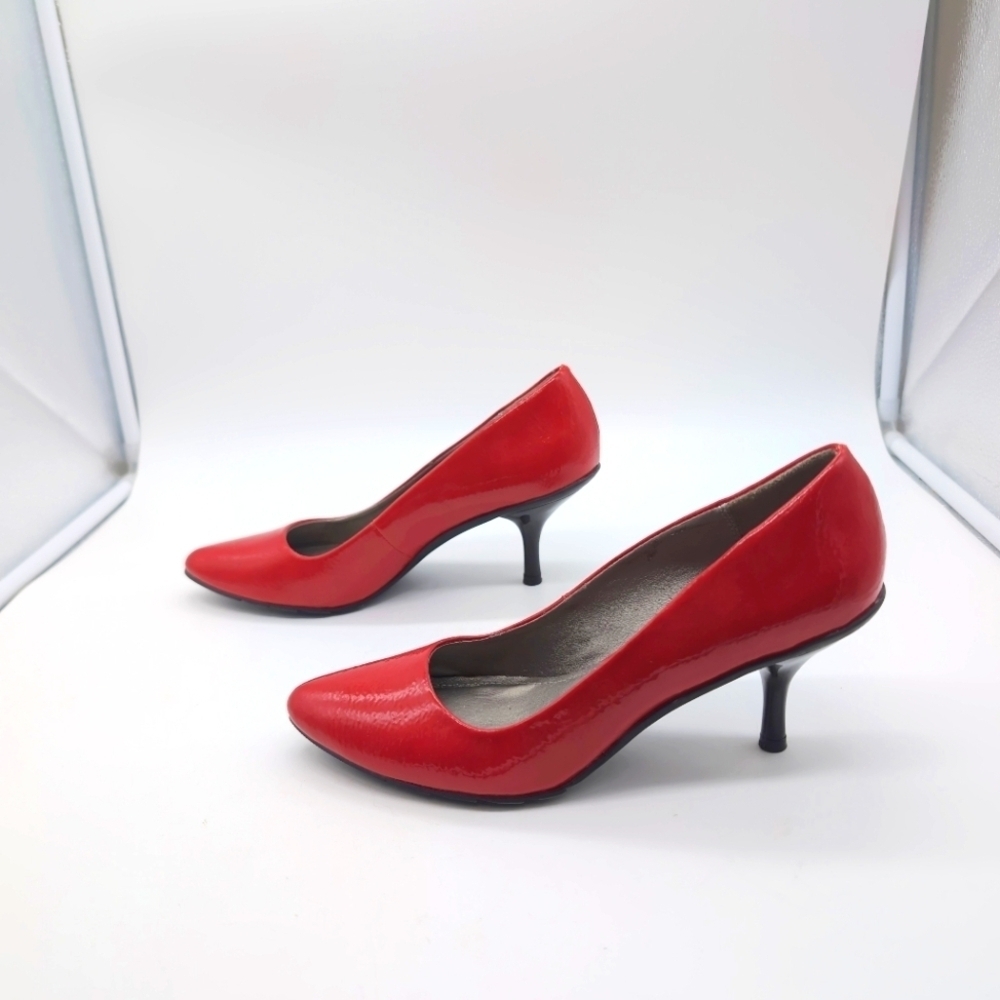 Kenneth Cole Sz 7.5 Red Women's Pumps Heels Lean Hill - Picture 4 of 9